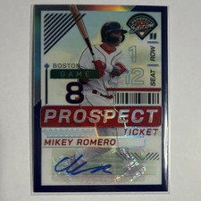 Panini 2024 Prospect Edition Mikey Romero Red Sox #79 Prospect Ticket Auto /125