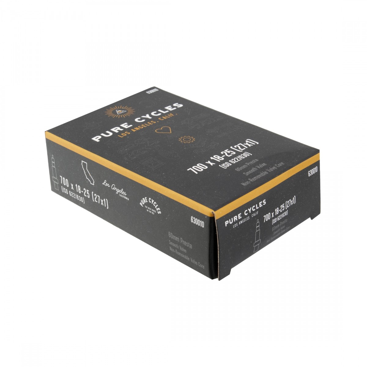 Pure Cycles Standard Presta Valve Tubes 700x18-25mm, Lightweight, Durable Bike