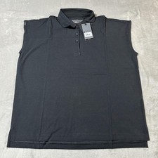 FIGS PRO Polo Shirt Womens Medium Black Ella Scrub Technical Pique W22WW1009 NWT