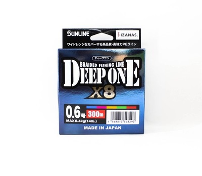 Sunline P.E Linie X8 Deep One HG 300M P.E 0.6 14lb Multi (8293)