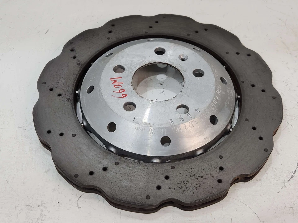 13-15 AUDI RS5 B8 8T DISCO FRENO TRASERO ROTOR PAR RANURADO PERFORADO *NOTA Foto 3 de 4