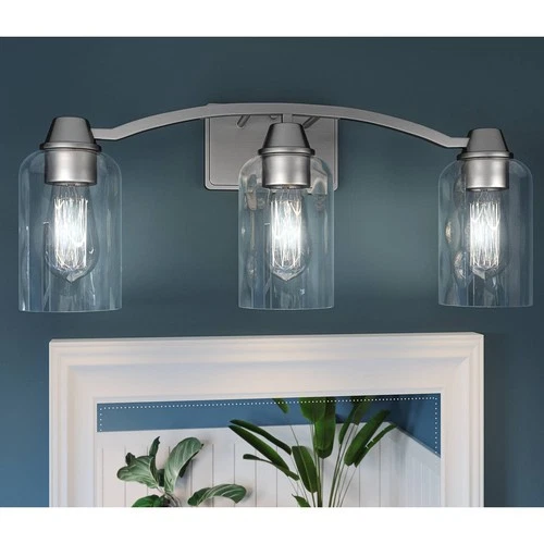 Quoizel Acacia 21 1/2" Wide Brushed Nickel Bath Light - Picture 1 of 7