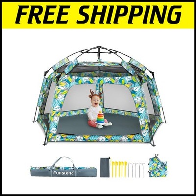 Automatic Pop-Up Playpen Tent Large Indoor/Outdoor Kids Play