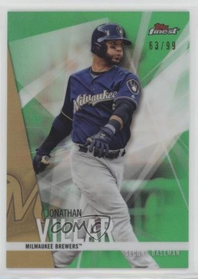 2017 Topps Finest Green Refractor 63/99 Jonathan Villar #11 6u5