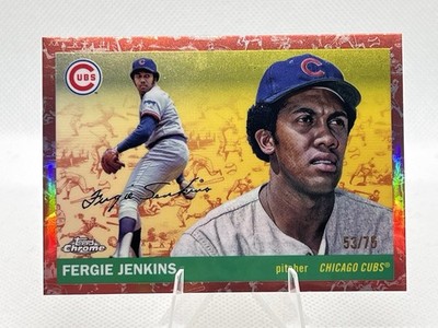 Topps Chrome 2025 Fergie Jenkins #364 Chicago Cubs  #/75 Parallel Rose Gold   