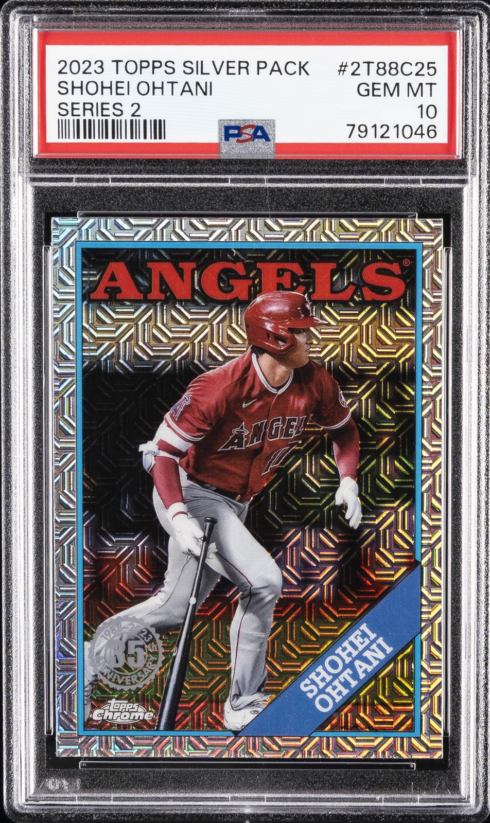 2023 TOPPS SILVER PACK 1988 CHROME PROMO SER 2 #2T88C25 SHOHEI OHTANI PSA 10