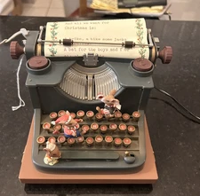 VTG Enesco Typewriter Dear Santa Letter Musical Mice with Adapter