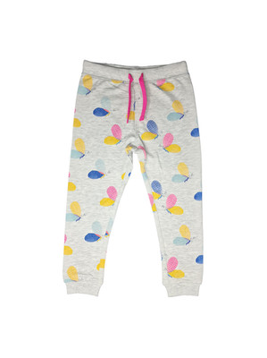 Ex M&S Jogginghose Hose Mädchen Schmetterling Frühling Sommer Baumwolle grau 2-7 Jahre NEU