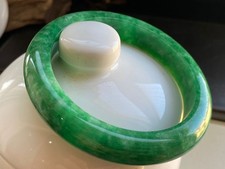 Certified Natural Grade AAA Ice Green Burmese Jade jadeite bracelet bangle 56MM1