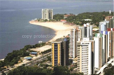 Manaus Amazonas Brazil Vista aerea da Praia da Ponta Negra as margens do rio Neg
