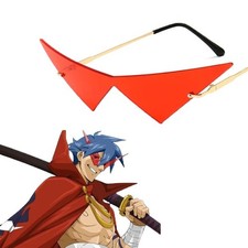 Anime Kamina Glasses Gothic Punk Cosplay Costume Sunglasses Accessories Eyewear