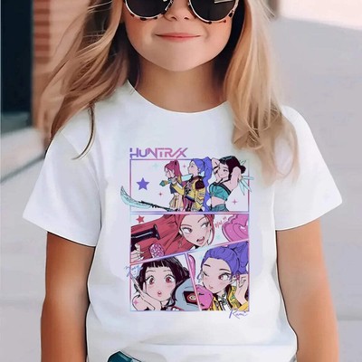 Kpop Dämonenjäger Kinder Kleidung Kurzarm T-Shirt süß Kpop Dämonenjagd