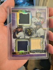 Topps Triple Threads Relic Combo Amethyst RCC-STG /27 Soto Tatis Guerrero