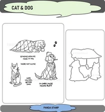 CAT & DOG  Stamps and Cutting Dies Scrapbooking DIY Card Making Craft