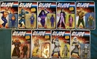 G.I. Joe Super 7 Reaction+ LOT of 9 o-ring Pythona, BATS, Zartan, Scarlet &more!