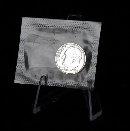 1960 Silver Proof Roosevelt US Mint Cello Dime