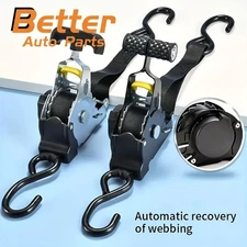Automatic Retractable Ratchet Tie Downs - Heavy Duty for Cargo Securing