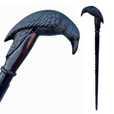 Walking Stick Solid Vintage Designer Victorian Twisted Wooden Cane Antique St...
