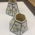 Vintage 6 Sided Hexagon Cut & Pierced Lamp Shade - Floral Pattern — photo 2