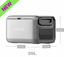 EcoFlow Glacier Classic 35L Portable Freezer 120W Without Plug In Battery Backup