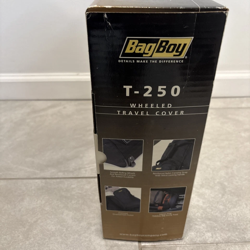 *NUEVO* Funda de viaje con ruedas BagBoy T-250 portador de palos de golf *negro* Foto 4 de 4