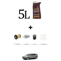 Hoffcar Wartungsset 4 Filter Und 5L ÖL FüR Volvo V50 1.8 Flexifuel 92KW Ab 20