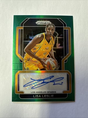 2022 Panini Prizm WNBA Signatures Lisa Leslie Green Prizm Auto #SG-LLS