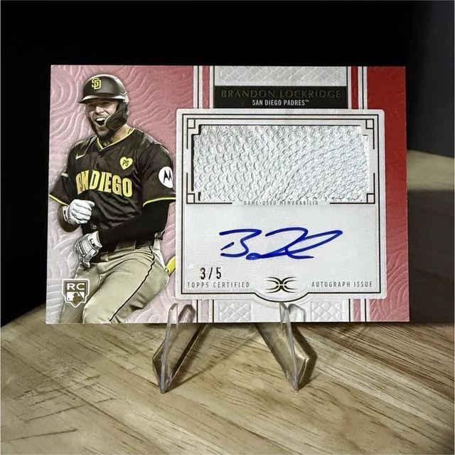 Topps Definitive 2025 Brandon Lockridge Padres Auto 1st HR Batting Glove 3/5