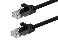 Monoprice Cat6 Ethernet Patch Cable - 5ft - Black 12-Pack 550MHz, UTP, 24AWG