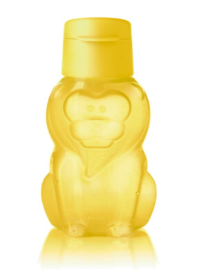 Tupperware 350 ml Eco Easy Motivflasche Löwe gelb Kids Trinkverschluss