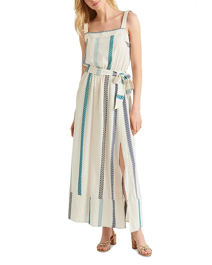 leinwande Belted slip dress ベージュ Lizzy Slip Cap Sleeve V-Neck Maxi Slip - Betsy Couture