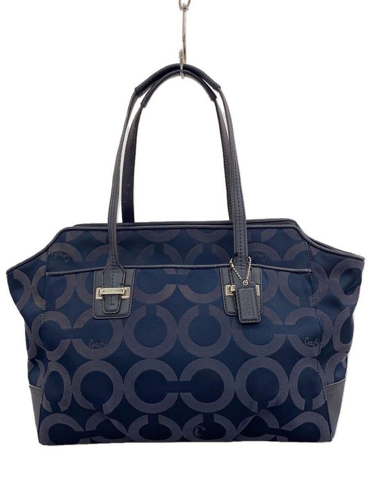 COACH Handbag Canvas NVY F25501