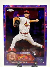2023 Topps Chrome Sapphire Zack Thompson RC Purple Parallel /10 Cardinals Rookie