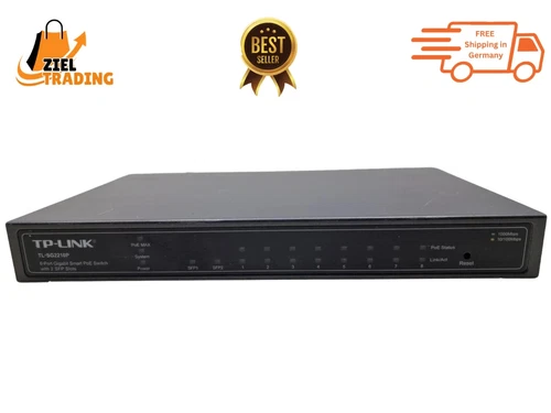 TP-Link TL-SG2210P 8-Port Gigabit PoE Switch mit 2 SFP Slots – Managed Switch