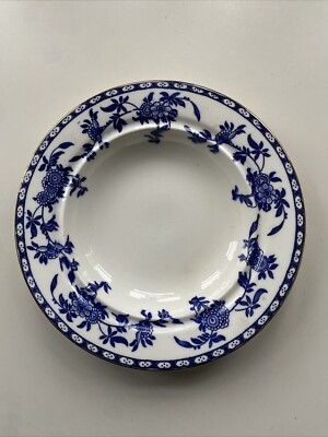 1 x antike Aynsley blau Blumenmuster Bone China Suppenschale 8,5''
