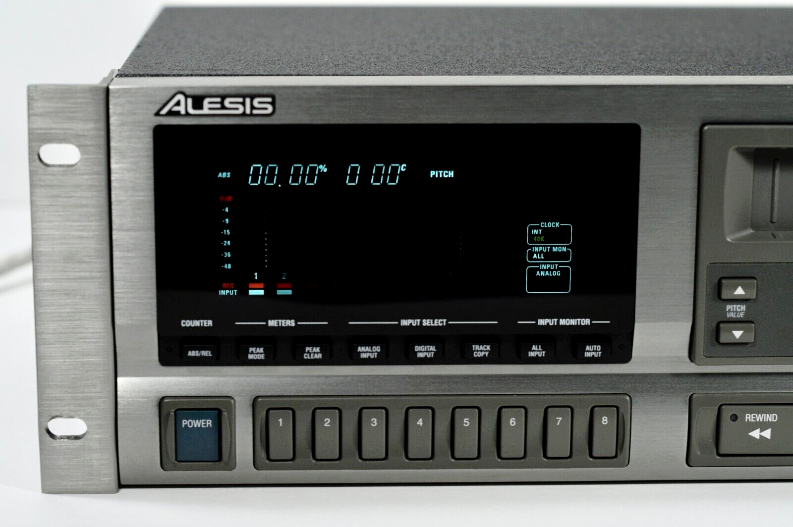 Alesis ADAT XT 8 Track Digital Audio Recorder For Parts or Repair