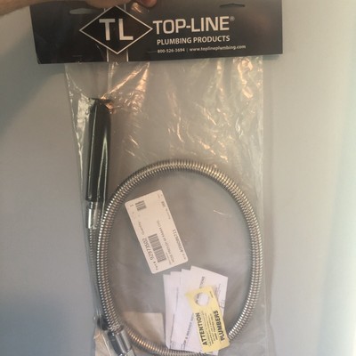 Topline (T&S style pre-rinse hose)KC50-Y004-44 44'' S/S Flex Hose W/Grip 92973502