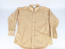 Vintage Burberry London Shirt Mens 15 1/4-34 Yellow Orange Button Up Made in USA