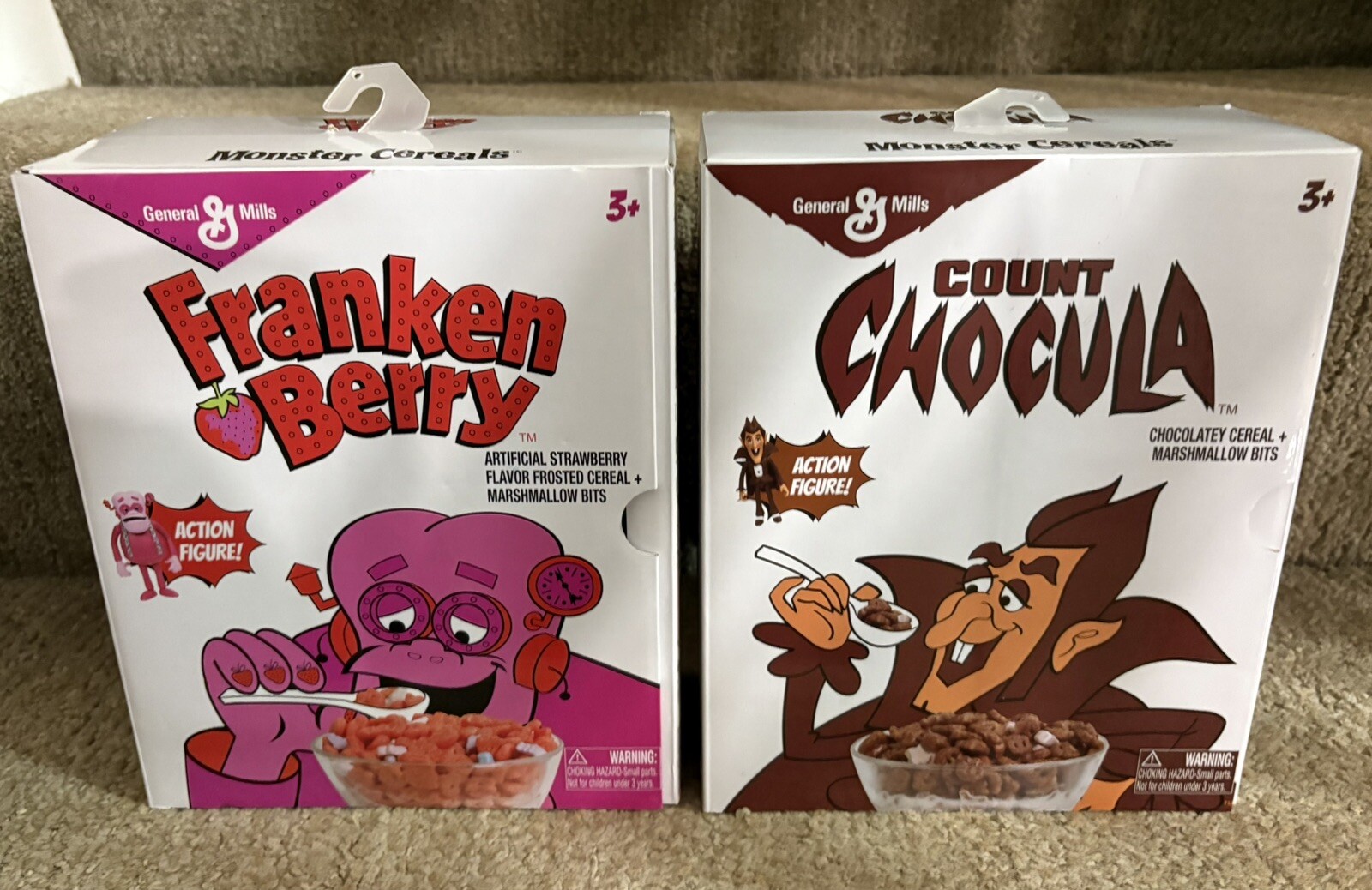 Jada Toys General Mills Count Chocula Franken Berry Figure Cereal Monster Lot