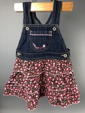 Oshkosh B gosh Toddler Girl 24 Mo Vestbak Tiered Dress Floral VINTAGE Brown Pink
