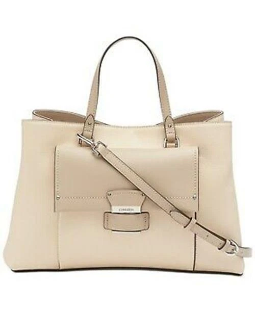 Calvin klein delancy leather satchel discount