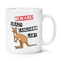 Beware VerrüCkte KäNguru Damen 284Ml Becher Tasse - Lustig Australien Lustig