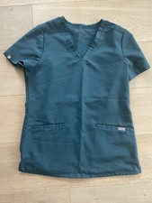 Figs Casma Forest Green Scrub Top - Size Extra Small XS 