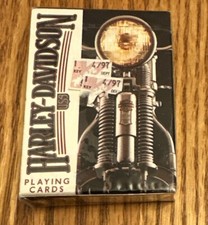 Harley Davidson Playing Cards 243-R Featuring full color photos of 8 Bikes