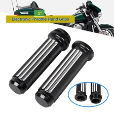 1" Handlebar Hand Grips Electronic Throttle For Harley Electra Glide Road King