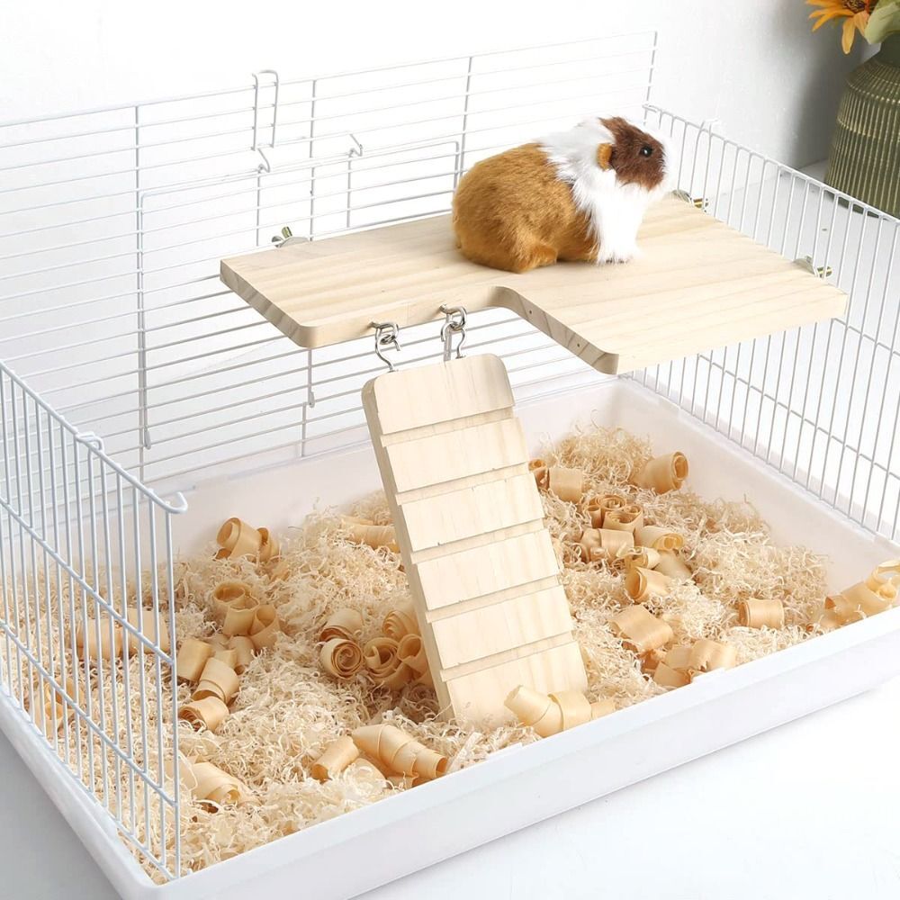 NKV39 （Pig Wooden Rat Standing Platform Cage Accessories with 
