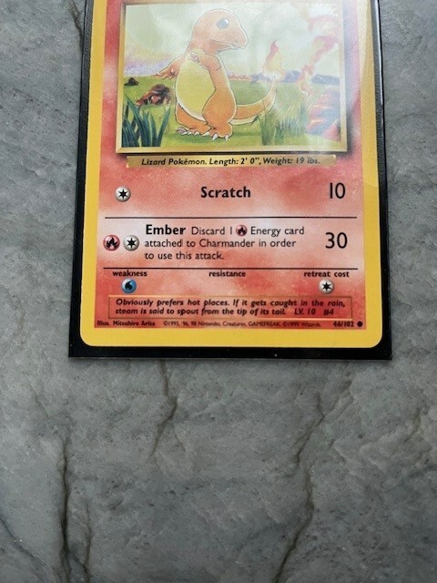 charmander pokemon 46/102 1995,96,98