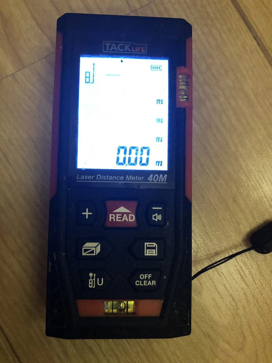 TACKLife Test Measure Inspect Laser Distance Meter HD 40 Model