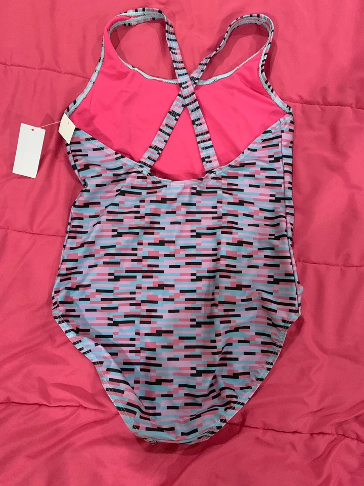 NUEVO Traje de Baño Joe Boxer Niñas 1 Pieza Talla XL 14/16 Turquesa, Negro, Rosa Foto 2 de 4