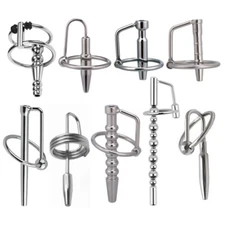 Stainless Steel Sounding Dilator Male Penis Plug Ring Enhance Stretcher Hollow